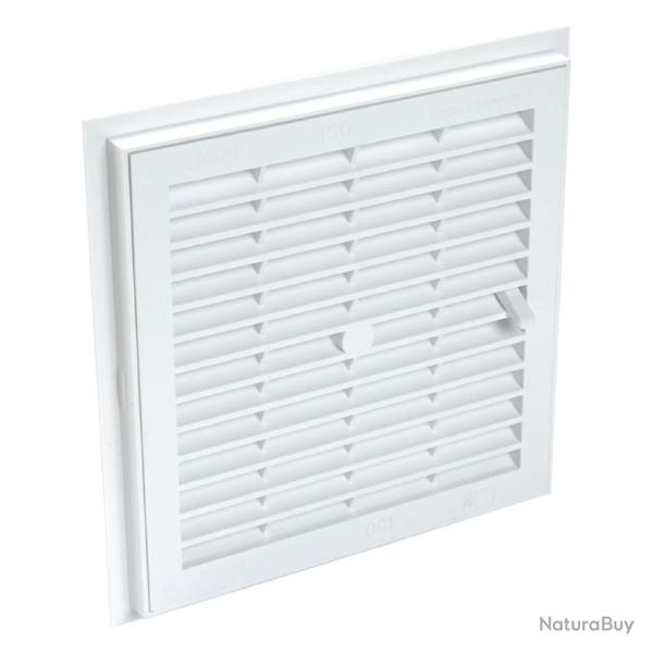 Grille de ventilation Nicoll 1F114 carr�e � fermeture 176x176mm blanc