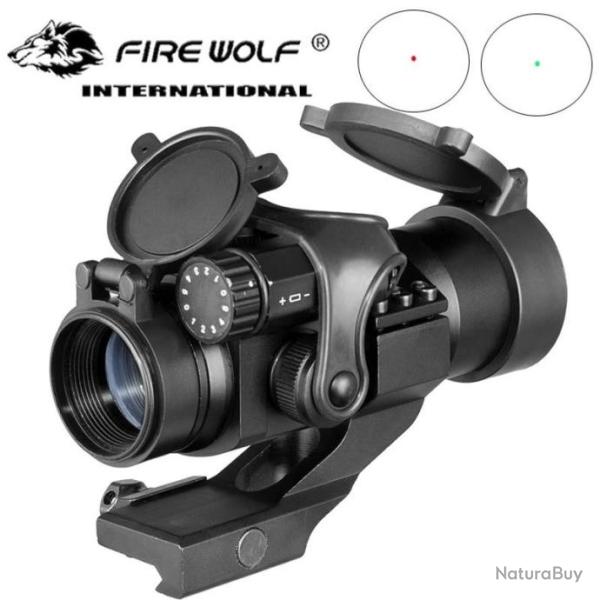 Fire Wolf Viseur Point Rouge Lumineux Rouge et Vert - LIVRAISON GRATUITE !!