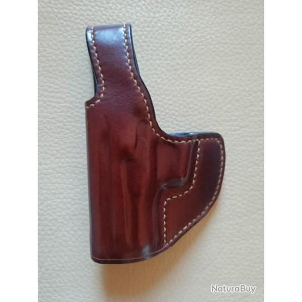 holster SIG mod�les 2022 et P.320, cuir marron, Gaucher, Cross-draw (OWB)