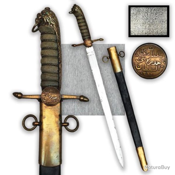 RARISSIME SABRE / DAGUE DE RCOMPENSE COLONIALE BRITANNIQUE, ANGLAISE, WILSON & SONS, XIX, ORIGINAL