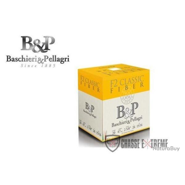 25 Cartouches B&P F2 Classic Fiber 26G Cal 20/67 Pb N 9