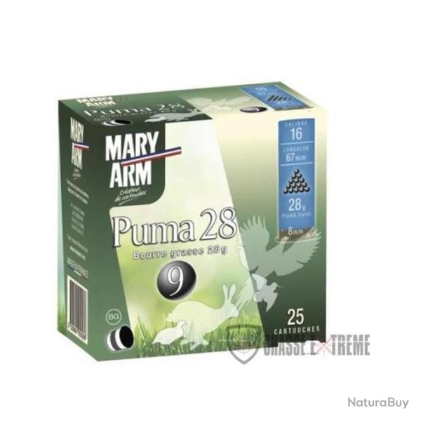 25 Cartouche MARY PUMA 28G BJ Cal 16/67 Pb 7.5