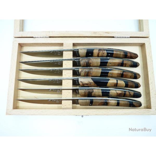 Coffret 6 couteaux de table Le Thiers par Locau Cep de vigne
