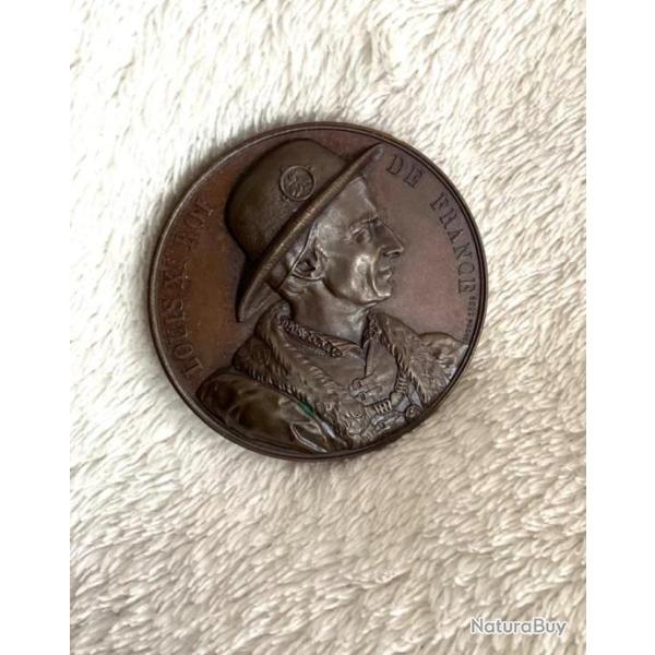 M�daille en bronze Louis XI, Roi de France