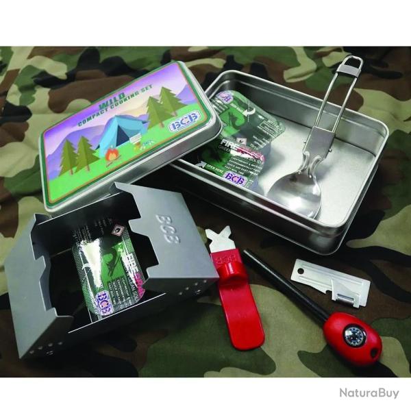 Kit de survie compact avec systme de cuisson