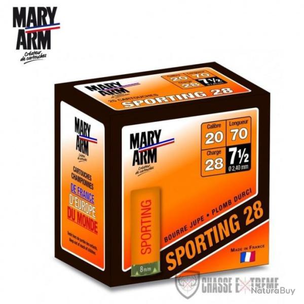 25 cartouches MARY ARM Sporting 28gr Cal 20/70 Pb 9