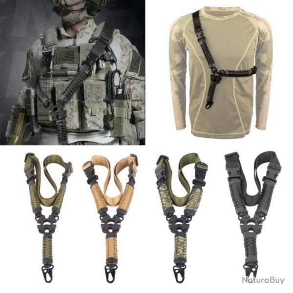 Sangle Bretelle Tactique 3 Attaches Multi Usage D�gagement Rapide Militaire Airsoft Chasse