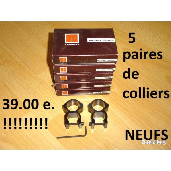 LOT 5 paires de colliers 25.4/21mm NEUFS KASSNAR � 39.00 Euros !!!! - VENDU PAR JEPERCUTE (b12657)