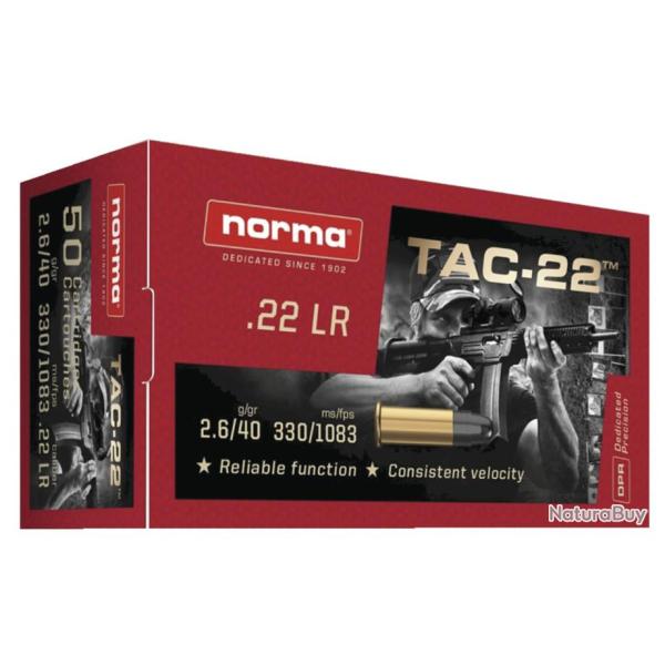 NORMA TAC 22LR 40 GRAINS