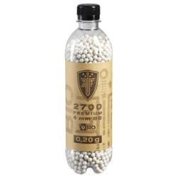 Bouteille de 2700 Billes Bio &Eacute;lite force premium bio CAL. 6mm Blanc 0.20g