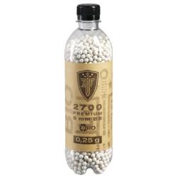 Bouteille de 2700 Billes Bio &Eacute;lite force premium bio CAL. 6mm Blanc 0.25g
