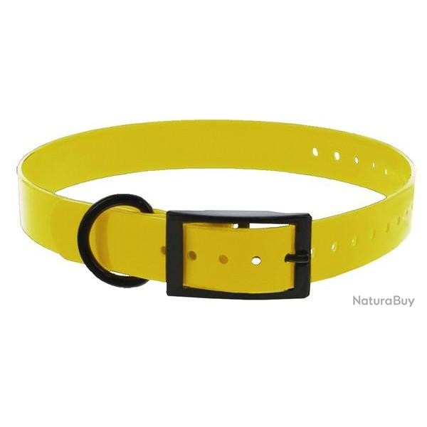 Collier HB Dog Biothane Biogold Jaune 60cm X 25mm