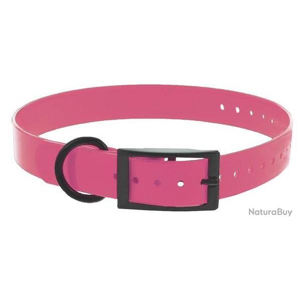 Collier HB Dog Biothane Biogold Rose 60cm X 25mm