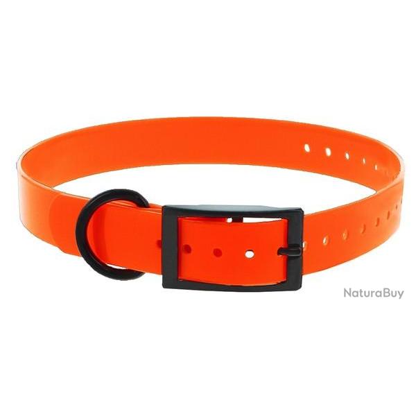 Collier HB Dog Biothane Biogold Orange 60cm X 25mm