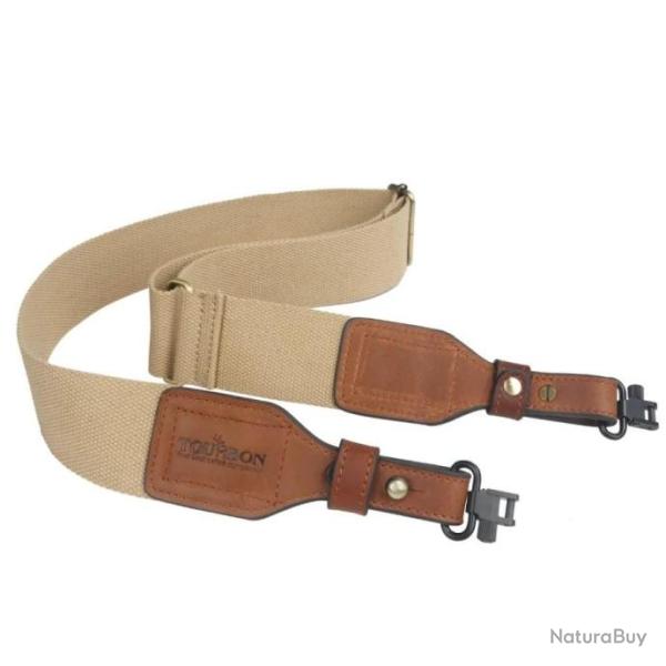 Tourbon Sangle D'�paule En Cuir Couleur Khaki Avec 2 Attaches - LIVRAISON GRATUITE !!