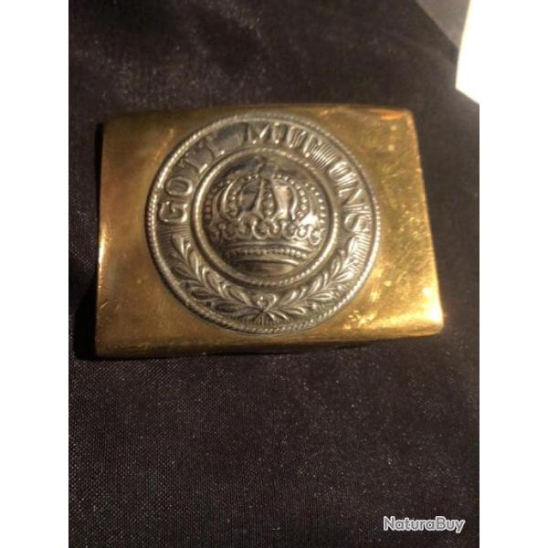 boucle de ceinture 1895 prusse WW1"GOTT MIT UNS"