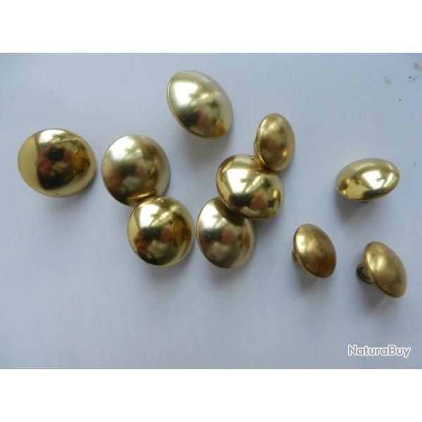 lot de 10 boutons d'uniforme militaire infanterie couleur dor�