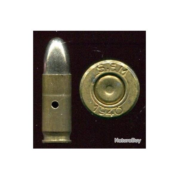 7.65 Long MAS - France  dbut de guerre - SFM 1940 - balle nickel ou cuivre- tui laiton