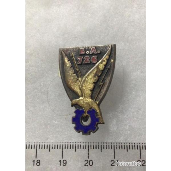 FRANCE AVIATION ARM�E DE L'AIR - insigne  Base A�rienne B.A.726 NIMES �mail Drago 591