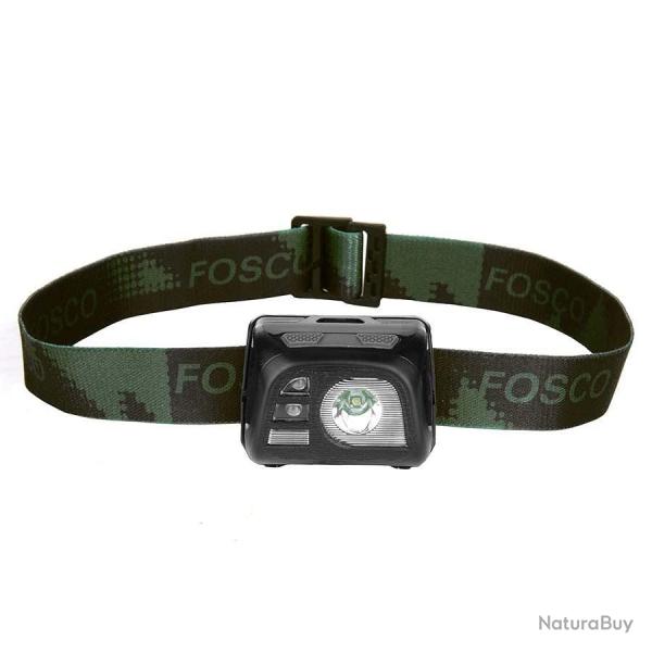 Lampe frontale tactique �tanche � pile (Couleur Noir)