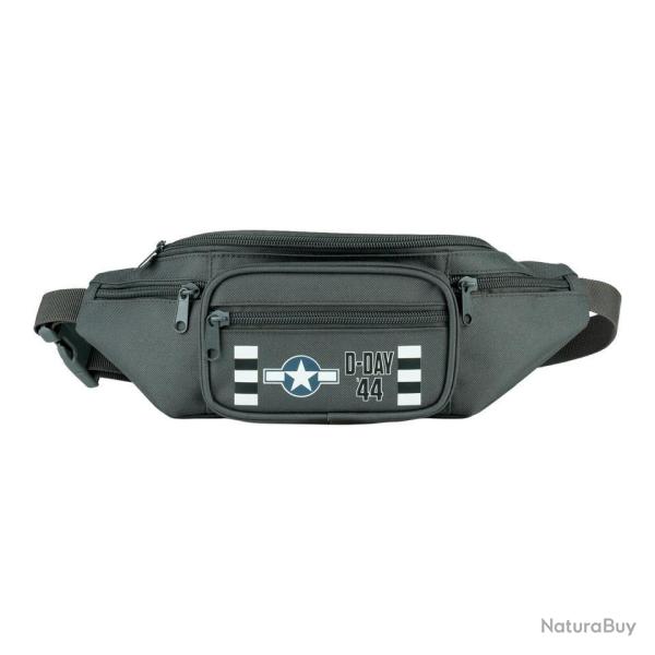 Sac de Taille (ou banane) D-Day 1944 USAF Invasion (Couleur Gris fonc�)
