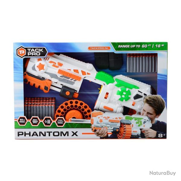 Pistolet Phantom chargeur rotatif & 80 munitions