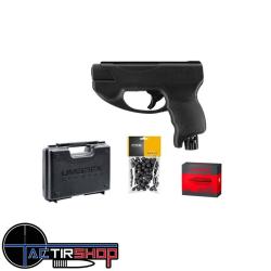 Pack Pistolet de d&eacute;fense T4E TP50 Compact Cal50 - 11J - 100 billes, 10 cartouche CO2 et mallette