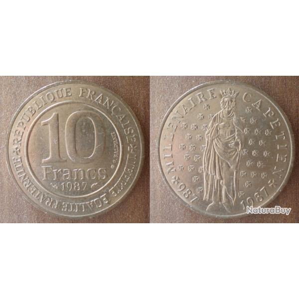 France 10 Francs 1987 Capetien Commemo 1000 Ans 987 1987
