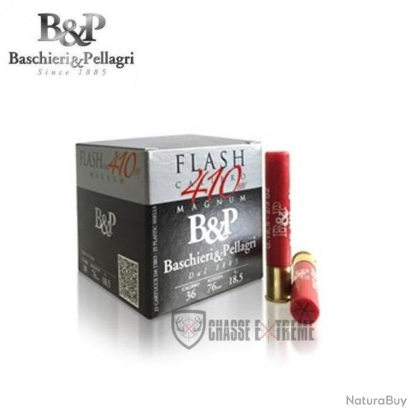 25 Cartouches B&P F2 Flash 18.5G Cal 410/76 Pb 9.5