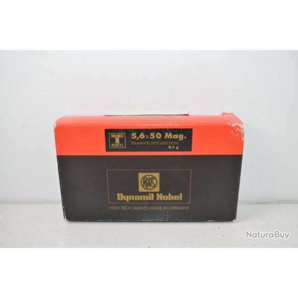 Desto 25! 1 Boite de balles 5.6x50 Mag - RWS - T Mantel