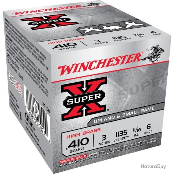 25 Cartouches WINCHESTER Super-X 19.5g cal 410/76 PB 6
