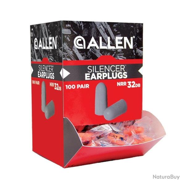 Pack 100 paires de Bouchons d'oreilles Allen