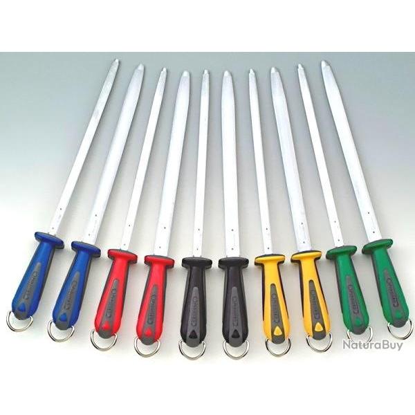 FUSIL A AIGUISER BI-MATIERE ROND 30 CM Rouge