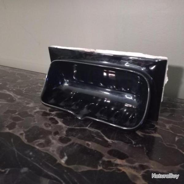 Joli porte-savon des ann�es 60/ 70  � encastr� en c�ramique noire