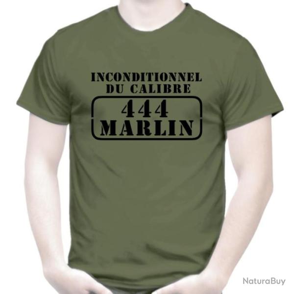 T-SHIRT INCONDITIONNEL DU CALIBRE .444 MARLIN - Firearms 10.9�57mmR Fusil � levier Munition Western