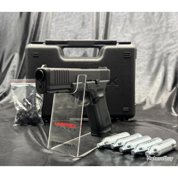 Pack essentiel pr�t � tirer Glock 17 gen5 calibre 43 pr�t a tirer (Munitions caoutchouc X50 + 5X CO2