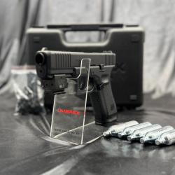 Pack Laser Glock 17 gen5 calibre 43 Pack pr&ecirc;t a tirer (Munitions caoutchouc X50 + capsule CO2 + lase