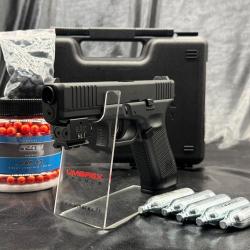 Pack Ultime - Glock 17 gen5 calibre 43 (Munitions caoutchouc X50 + 5X capsules CO2 + Laser + Munitio