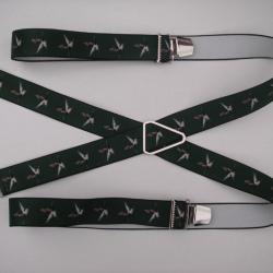 Bretelles fantaisies &agrave; motifs canards colvert.