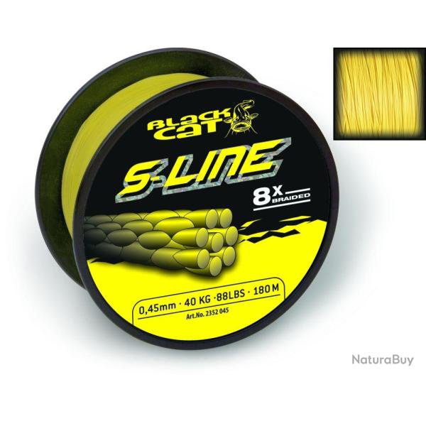 Tresse Silure BLACK CAT S-line 0.55mm 300m 70kg 154lbs