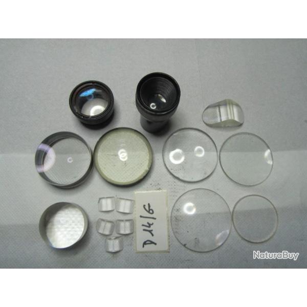 LOT DE LENTILLES LOUPES ET PRISMES POUR LUNETTES MILITAIRES -D14G