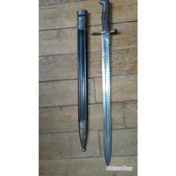 Ba�onnette  SUISSE   M-1878 (Vetterli) N.J.C  NEUHAUSEN � N 1238 � de pionnier / dents de scie