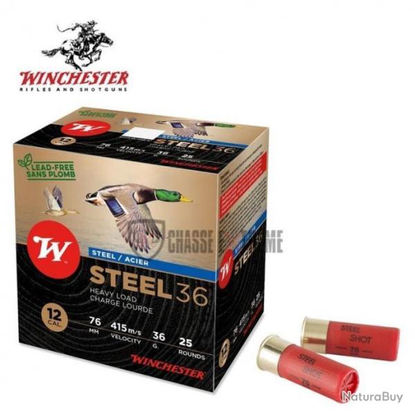 25 Cartouches WINCHESTER STEEL 36g cal 12/76 Pb 5
