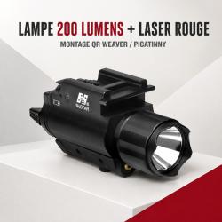 Lampe et laser rouge - Montage QR