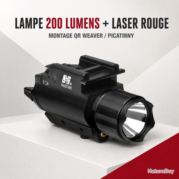 Lampe et laser rouge - Montage QR
