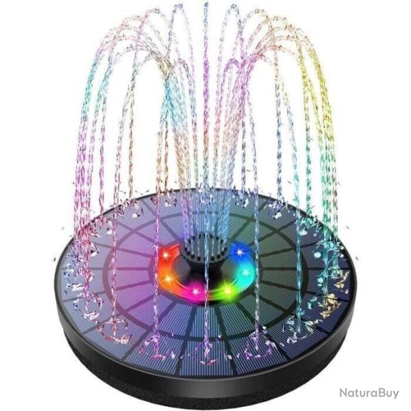 Fontaine Solaire Ext�rieure Flottante LED 3W avec Batterie et 7 Buses