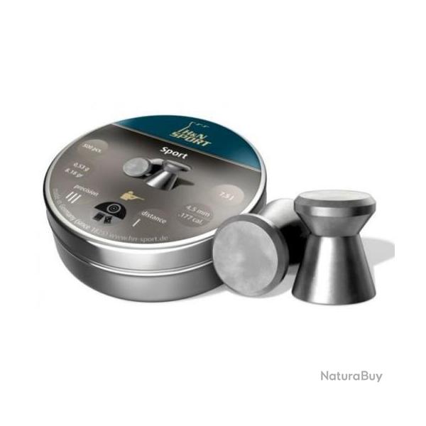 plombs H&N CAL.5.5MM PLOMB SPORT PAR 1250 (5 boites de 250)