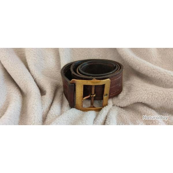 Ceinturon en cuir avec boucle de laiton mod�le 1870 des troupes coloniales SO