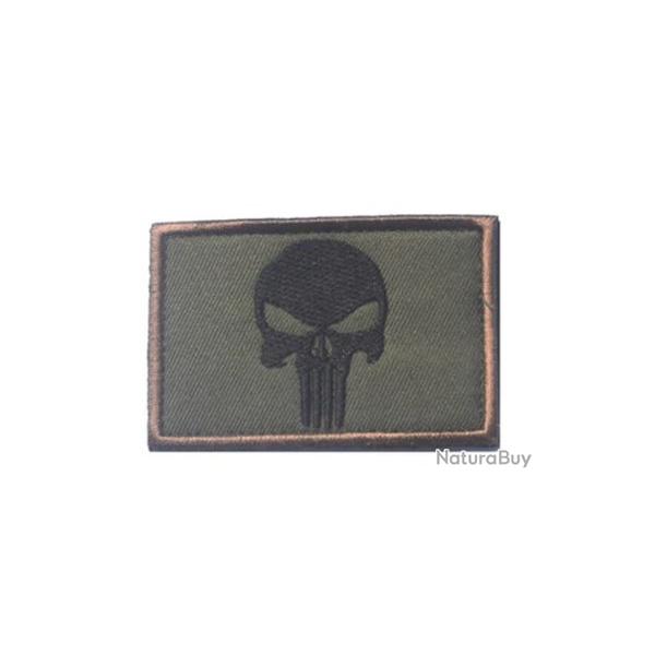 Patch/Ecusson - Punisher - Kaki - velcro - Livraison gratuite