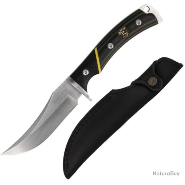R15633 Couteau de CHasse Remington Hunter Lame Acier D2 Clip Point Manche G10 Etui Cuir